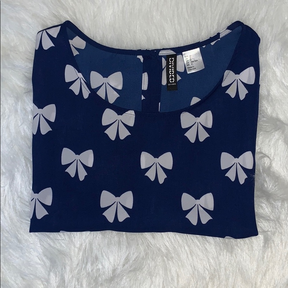 Blue Bow Blouse